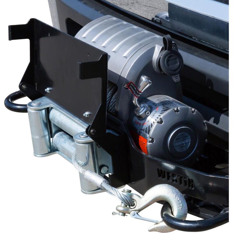 Westin MAX Winch Tray License Plate Bracket - Black 46-20055 46-20055 Photo - Mounted