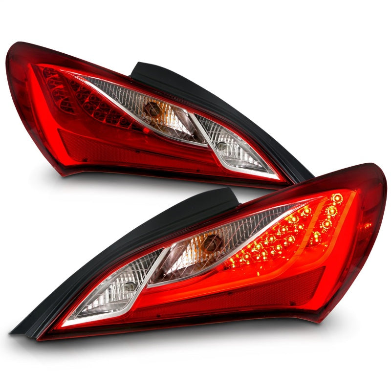 Anzo 2010-2013 Hyundai Genesis LED Taillights Red/Clear 321334 Photo - Unmounted