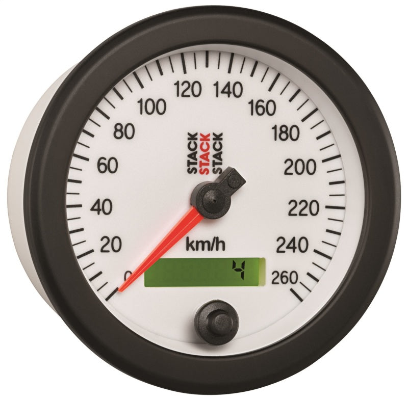 Autometer Stack Instruments 88MM 0-260 KM/H Programmable Speedometer - White ST3852 ST3852 User 5
