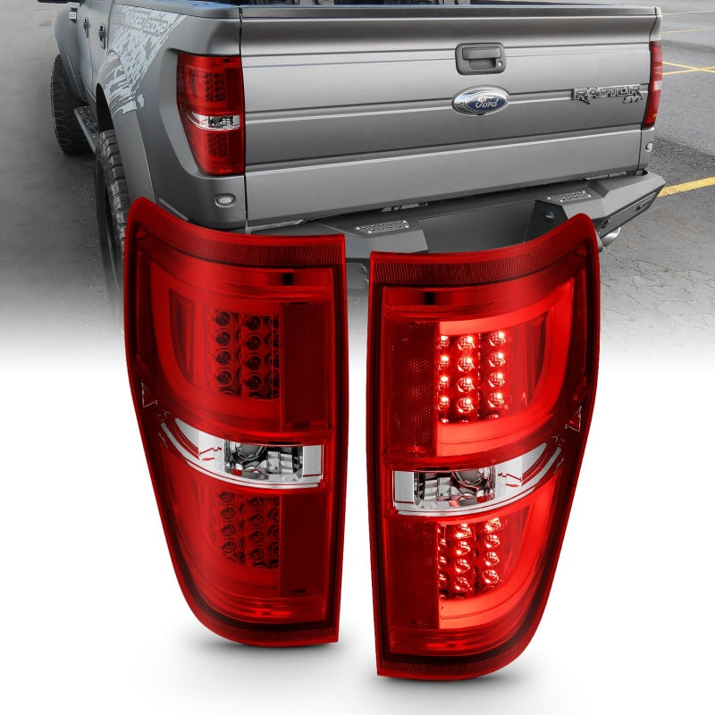 Anzo 2009-2013 Ford F-150 LED Taillights Red/Clear 311260 Photo - Primary