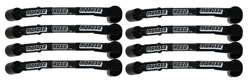 Moroso GM LS 9.75in Long Coil On Plug 90 Deg Sleeved Ultra Spark Plug Wire Set - Black 51532 51532 User 1