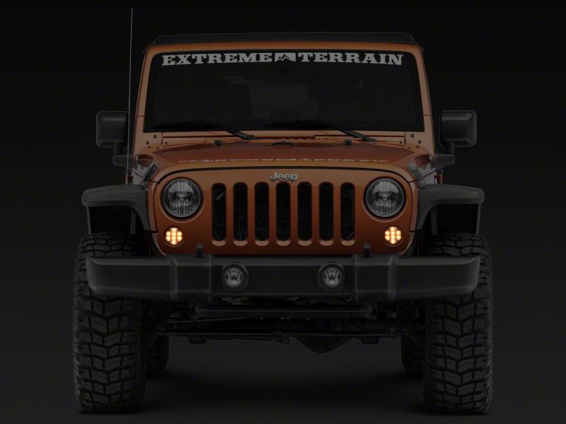 Raxiom 07-18 Jeep Wrangler JK Axial Series LED Front Turn Signals- Clear J119944 J119944 Photo - Close Up