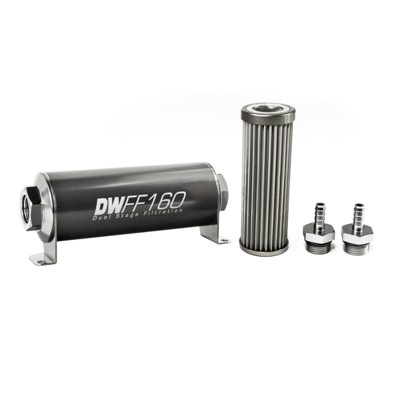 DeatschWerks 5/16 in, 40 micron, 160mm In-line fuel filter kit 8-03-160-040K-516 Photo - Primary