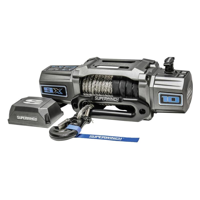 Superwinch 10000 LBS 12 VDC 3/8in x 80ft Synthetic Rope SX 10000 Winch 1710201 1710201 Photo - Close Up