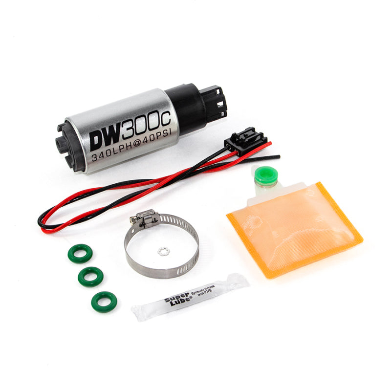 DeatschWerks 340lph compact fuel pump w/ 1017 install kit 9-307-1017 Photo - Primary
