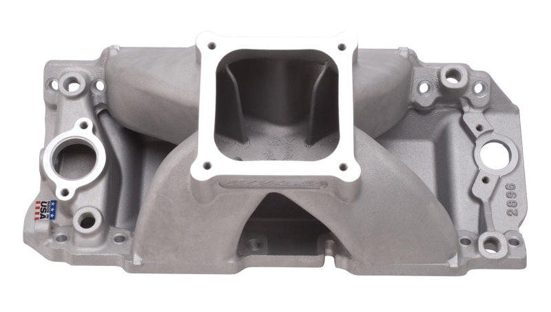 Edelbrock Manifold BBC Short Deck Super Victor 565 Conventional Rect Port Heads 2896 Photo - Primary