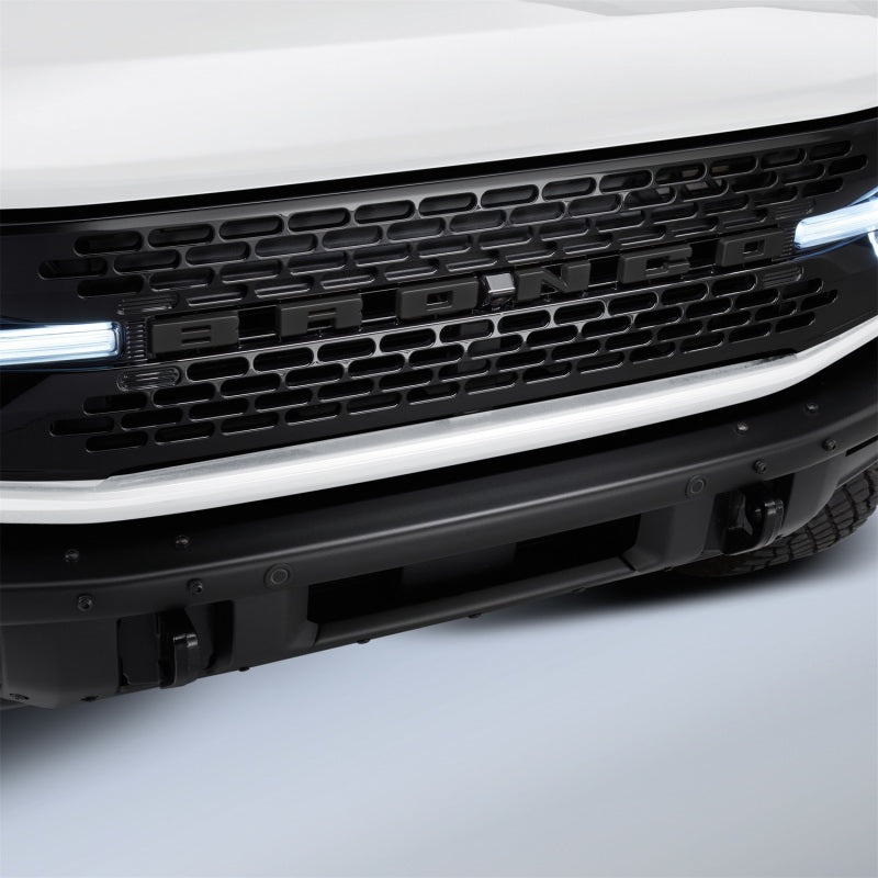 Ford Racing 2021+ Bronco Grille Lettering Overlay Kit - Black M-1447-BLMB M-1447-BLMB Photo - Mounted