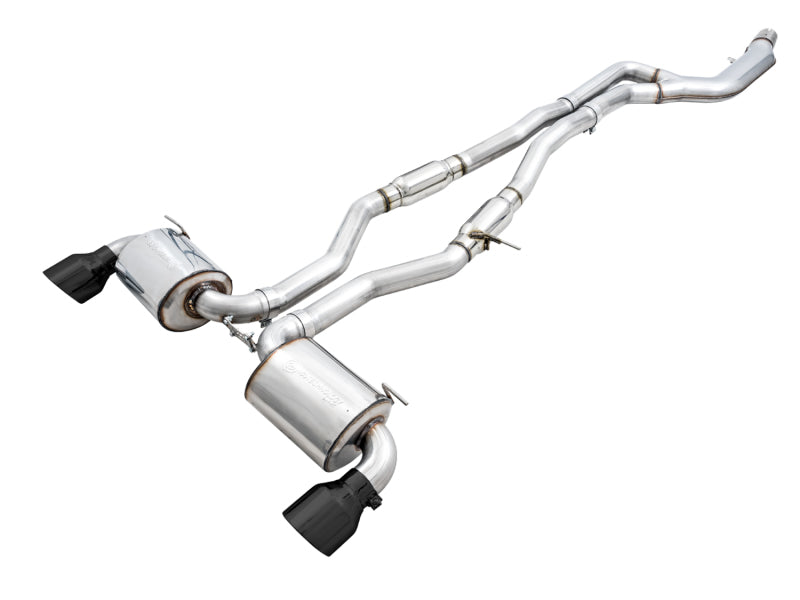 AWE 2020 Toyota Supra A90 Resonated Touring Edition Exhaust - 5in Diamond Black Tips 3015-33132 3015-33132 Photo - Primary