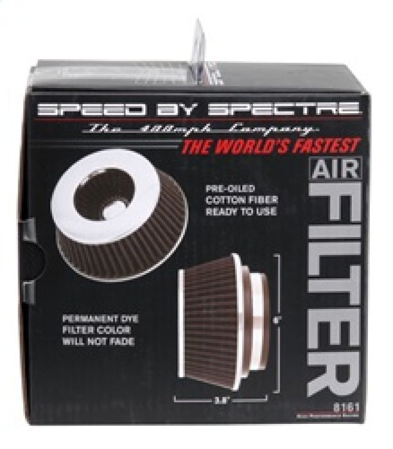 Spectre Adjustable Conical Air Filter 2-1/2in. Tall (Fits 3in. / 3-1/2in. / 4in. Tubes) - Black 8161 8161 Photo - in package