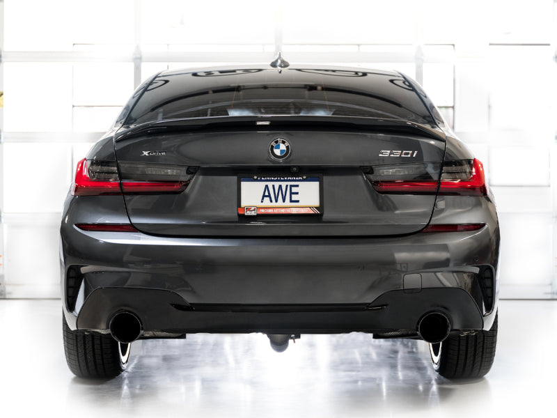 AWE Tuning AWE 19-23 BMW 330i / 21-23 BMW 430i Base G2X Touring Axle Back Exhaust - Diamond Black 3015-33429 3015-33429 Photo - Mounted