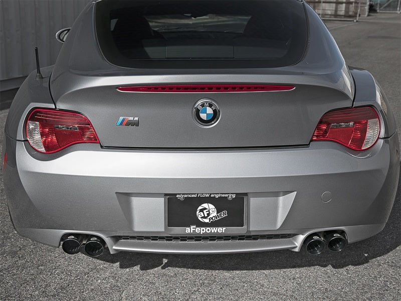 aFe MACH Force-Xp 2-1/2in 304 SS Cat-Back Exhaust w/ Black Tips 05-08 BMW Z4 M Coupe (E86) L6 3.2L 49-36339-B 49-36339-B Photo - Mounted