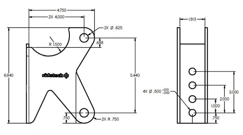 Ridetech Parallel 4 Link Axle Bracket 90000160 90000160 User 1