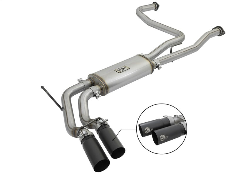 aFe Rebel Series 3in 409 SS Cat-Back Exhaust w/ Black Tips 04-15 Nissan Titan V8 5.6L 49-46124-B 49-46124-B Photo - Primary