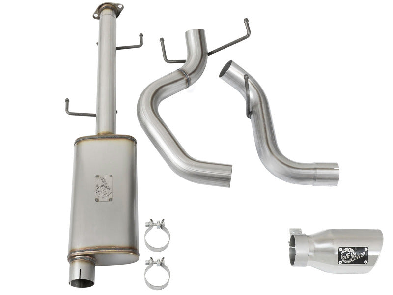 aFe MACH Force-Xp 3in 409 Stainless Steel Cat-Back Exhaust System w/Polish 49-46003-1P Photo - Unmounted