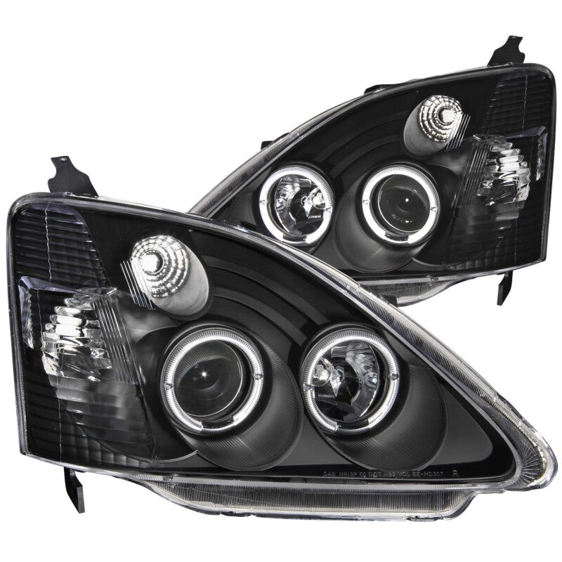 Anzo 2002-2004 Honda Civic Projector Headlights w/ Halo Black 121057 Photo - Primary