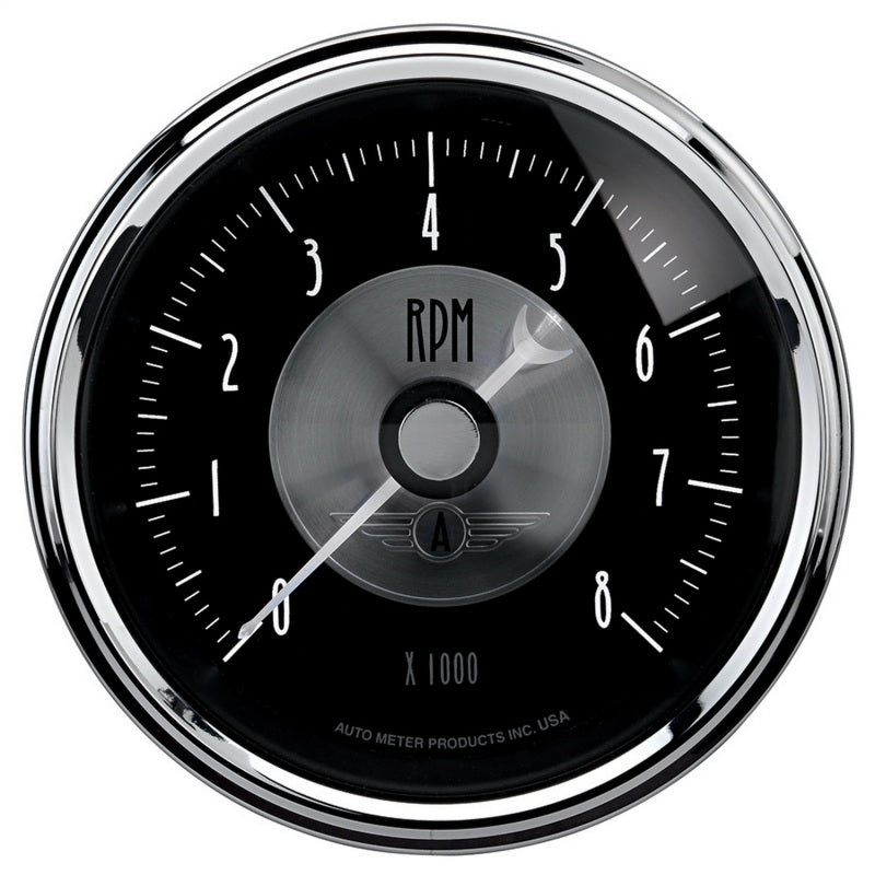 Autometer Gauge, Tachometer, 3 3/8", 8k Rpm, In-Dash, Prestige Black Diamond 2096 Photo - Primary
