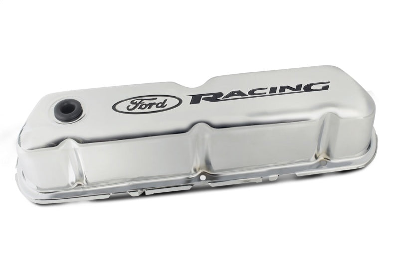 Ford Chrome Steel Valve Cover Set w/Ford Racing Logo FRD302-071 302-071 Photo - Unmounted