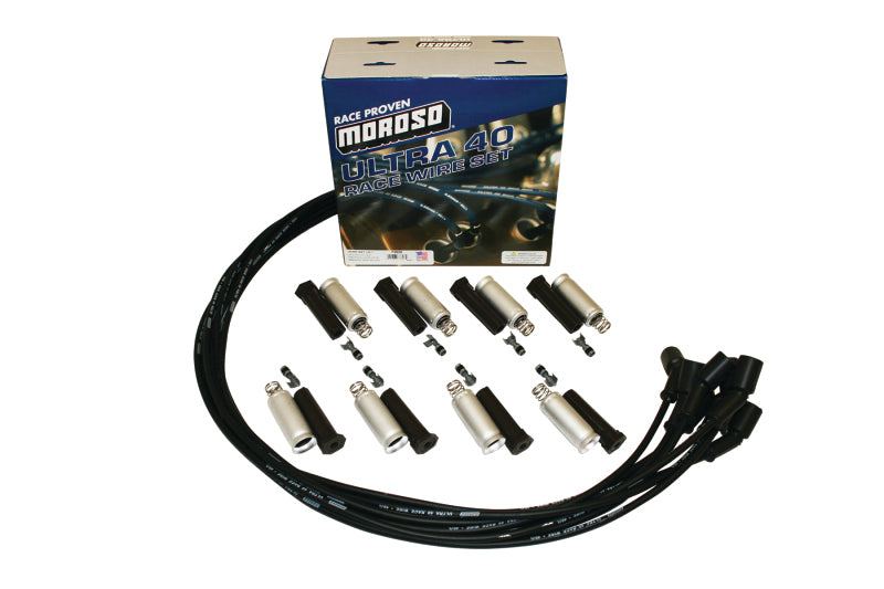 Moroso Ignition Wire Set, Ultra 40, Sleeved, Black 73828 Photo - Primary