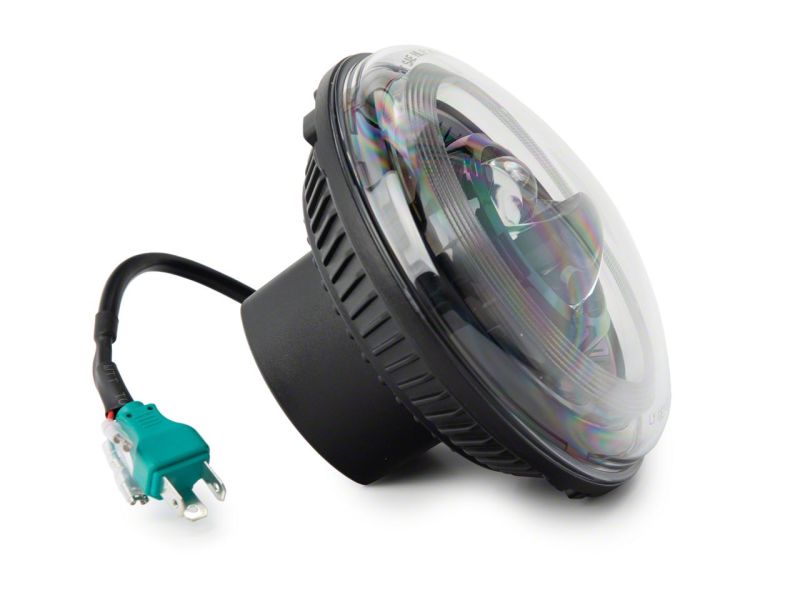 Raxiom 07-18 Jeep Wrangler JK Axial Series 7-In Dragon Eye LED Headlights- Blk Housing (Clear Lens) J167194 J167194 Photo - Close Up