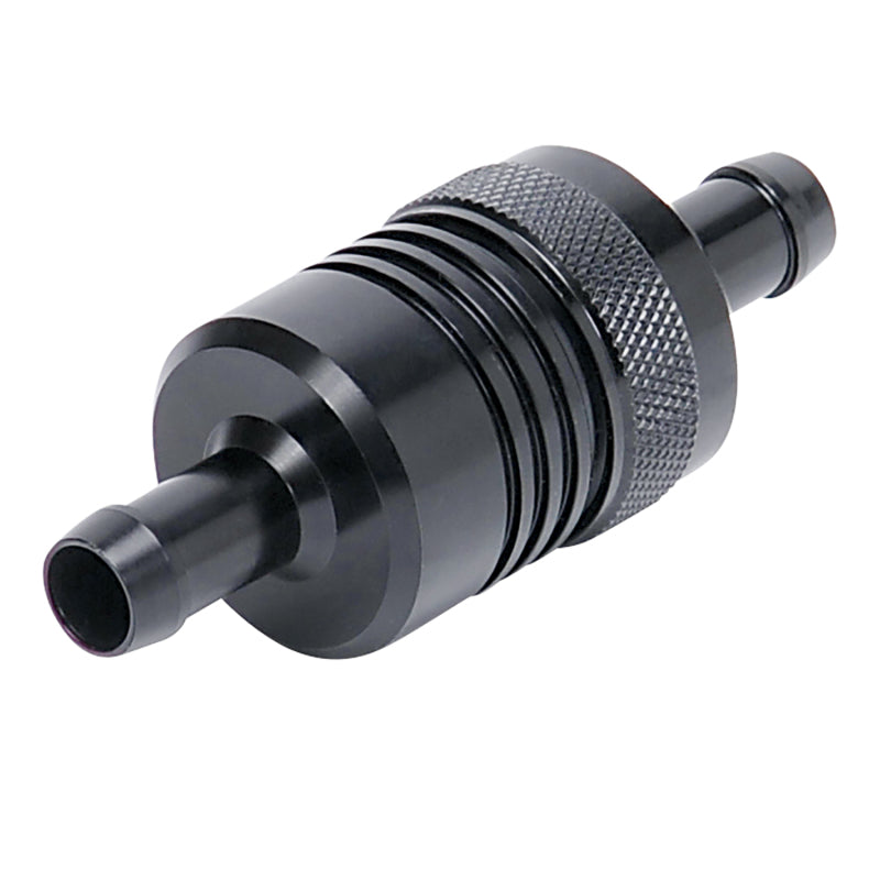 Russell Performance Black Street Fuel Filter (3in Length 1-1/8in diameter 3/8in inlet/outlet) 645150 645150 Photo - out of package