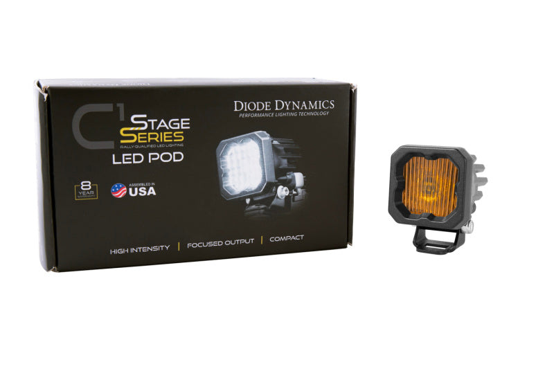 Diode Dynamics Stage Series C1 LED Pod - Yellow SAE Fog Standard ABL Each DD6848S DD6848S User 2