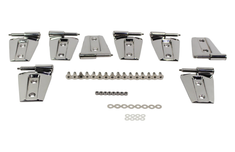 Kentrol 07-18 Jeep Wrangler JK Door Hinge Set 8 Pieces 4 Door- Polished Silver 30576 30576 Photo - Primary