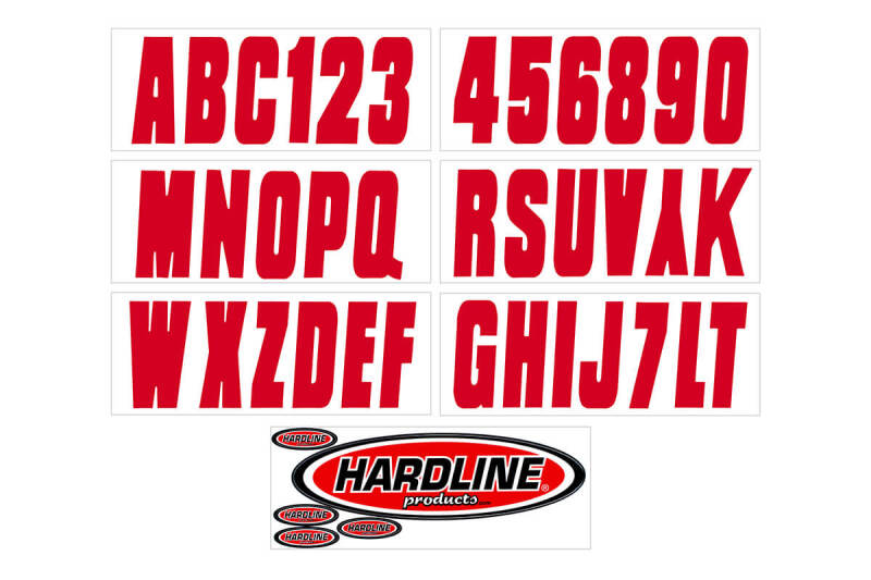 Hardline Boat Lettering Registration Kit 3 in. - 350 Red Solid RED350EC RED350EC Photo - Primary