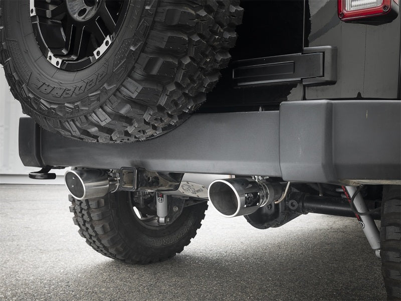 aFe Rebel Series 2.5in 409 Stainless Steel Axle-Back Exhaust System w/ Pol 49-48061-P Photo - Mounted