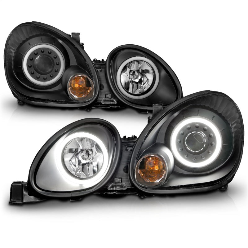 Anzo 1998-2005 Lexus Gs300 Projector Headlights w/ Halo Black 121144 Photo - Unmounted