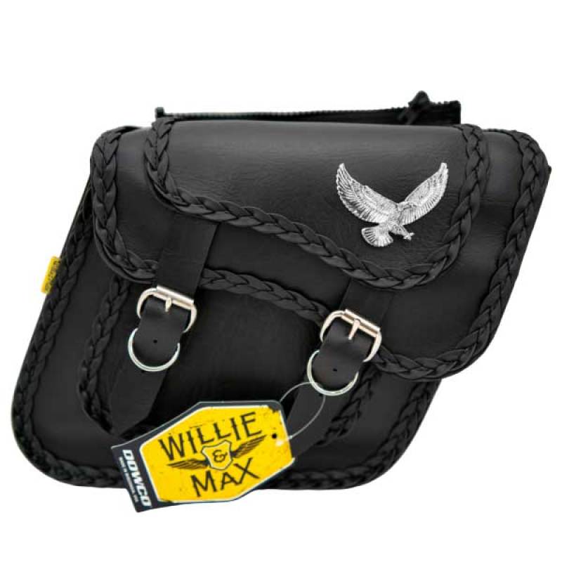 Willie & Max Universal Black Magic Compact Slant Saddlebags (12 in L x 9.5 in W x 5.5 in H) - Black 58708-20 58708-20 User 1