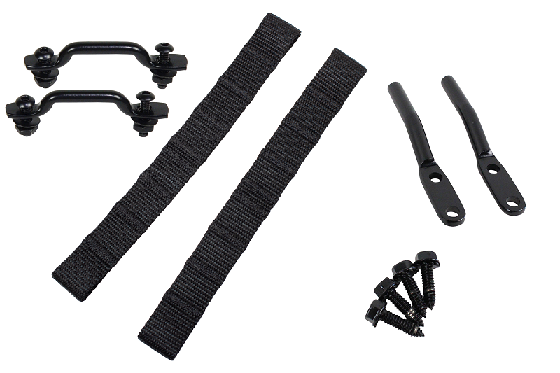 Kentrol 76-95 Jeep CJ/YJ Door Strap Kit Black Powdercoat Stainless Steel 50725 50725 Photo - Primary