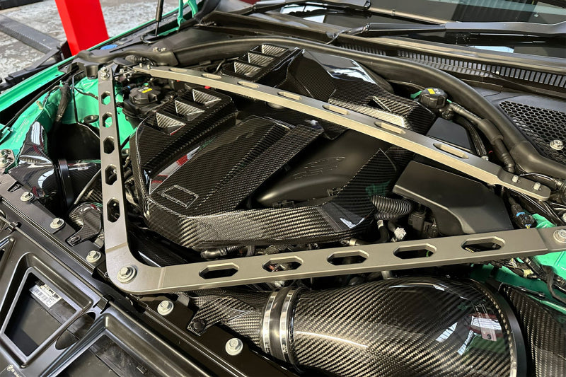 CSF BMW M2/M3/M4 S58 Comp & Non-Comp (G8X) Charge-Air Cooler Manifold - Thermal Dispersion Black 8233B 8233B Photo - Mounted