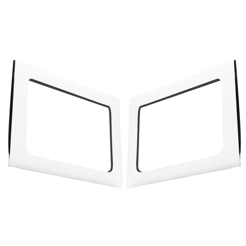 DEI 11-18 Jeep Wrangler JK 4-Door Boom Mat Rear Side Window Trim - 2 Piece - White 50151 50151 Photo - Primary