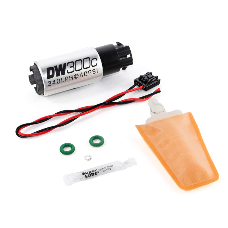 DeatschWerks 340lph compact fuel pump with clips w/ 1006 install kit 9-309-1006 Photo - Primary