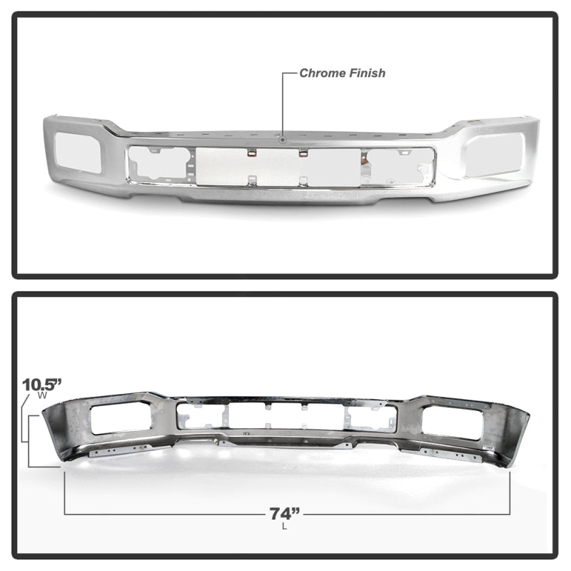 Spyder 18-20 Ford F150 XLT/Lariat w/ Fog Lights Hole Front Bumper - Chrome (FB-FF15018X-FOG-C) 9948435 9948435 User 1