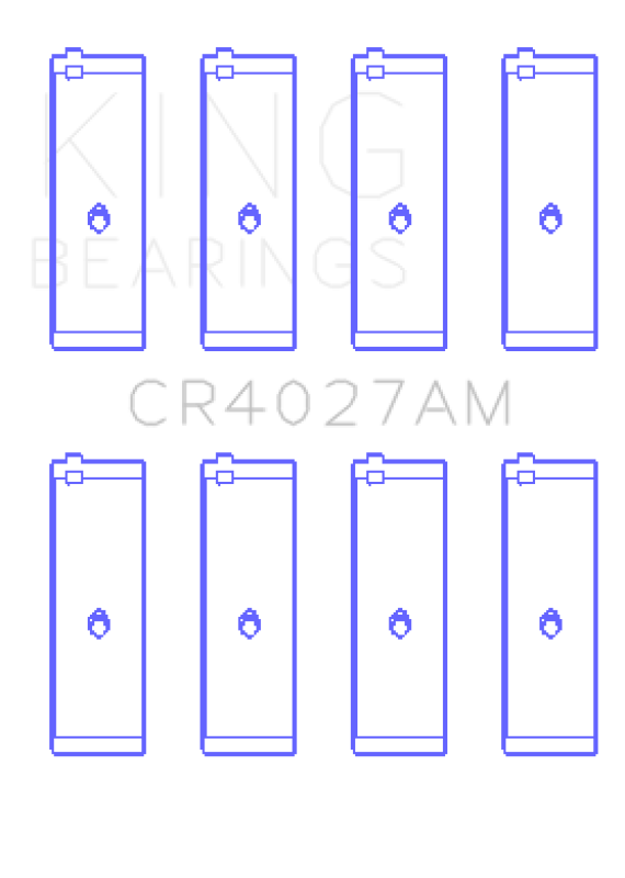 King Engine Bearings Toyota 3E (Size +0.25mm) Connecting Rod Bearing Set CR4027AM0.25 CR4027AM0.25 Photo - Primary
