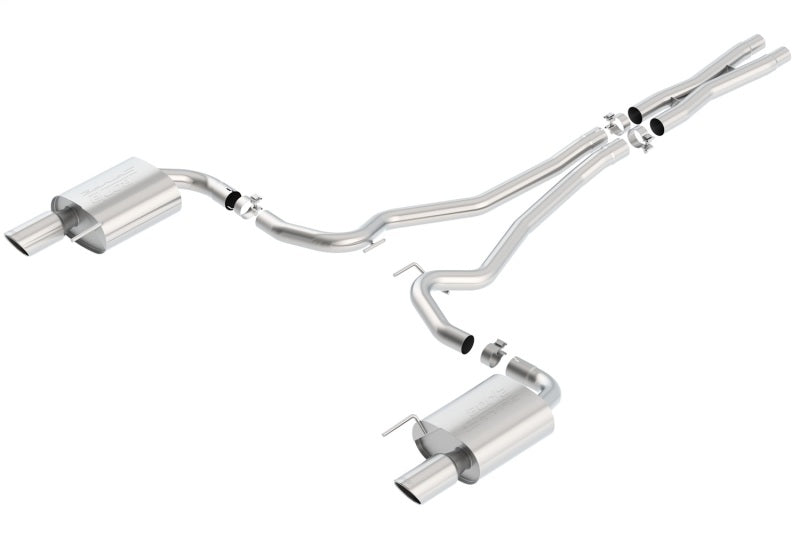 Borla S-Type Cat-Back 15-17 Ford Mustang GT 5.0L V8 MT/AT 2.5in pipe 4in tip 140590 140590 Photo - Primary