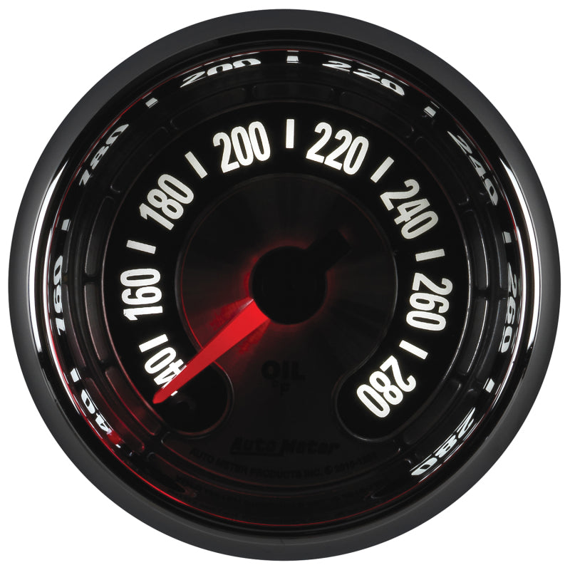 Autometer American Muscle 2-1/16in Full Sweep Electric Digital Stepper 140-280 Deg F Oil Temp Gauge 1256 1256 User 4
