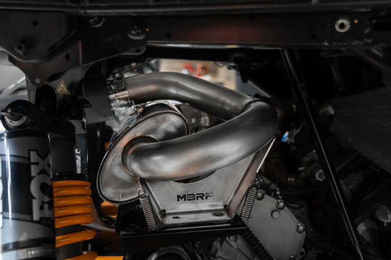MBRP 21-22 Can-Am Commander 1000R Slip On Exhaust Center Exit - Performance Series AT-9215PT AT-9215PT Photo - Close Up