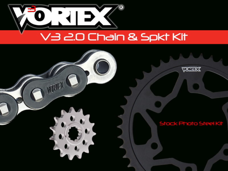 Vortex Racing V3 2.0 Chain and Sprocket Kit 3660-16,435CS-45,525SX3-114- Black CK6132 CK6132 Photo - Primary