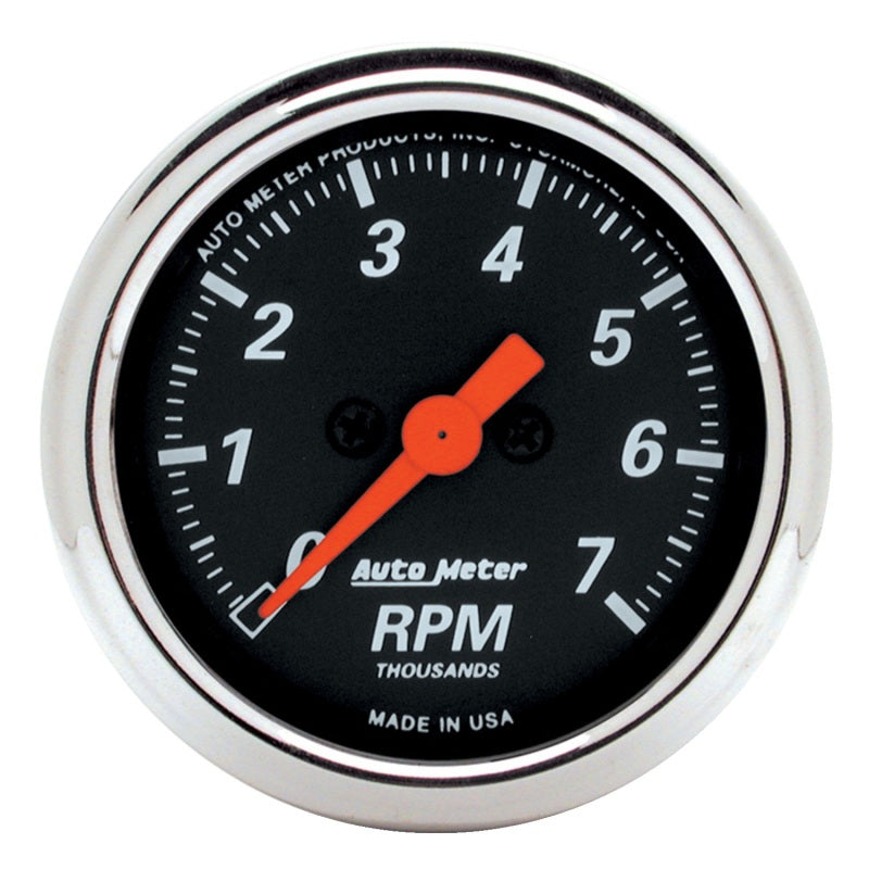 Autometer Gauge, Tachometer, 2 1/16", 7K RPM, In-Dash, Designer Black 1477 User 1