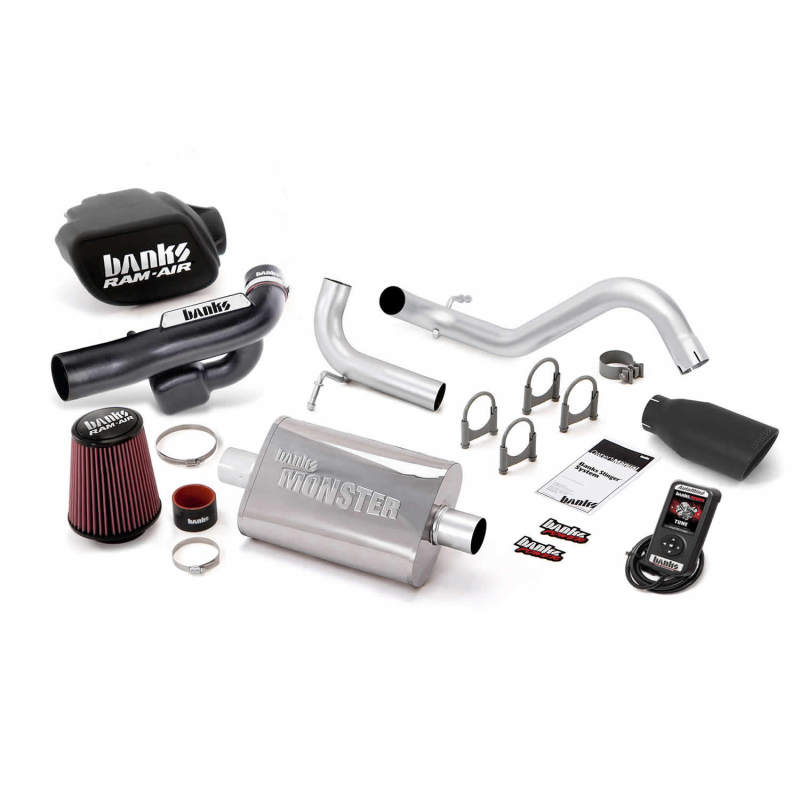 Banks Power 12-14 Jeep 3.6L Wrangler (All) 2dr Stinger Sys w/ AutoMind - SS Single 51348-B Photo - Primary