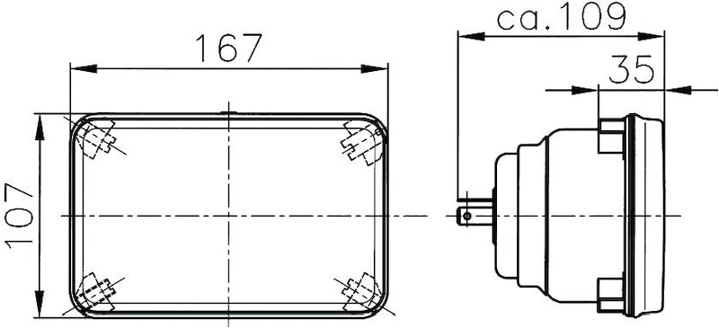 Hella Headlight Assembly: 1999-2005 Volkswagen Golf IV generation; ECE Off-R 003177871 Technical Drawing