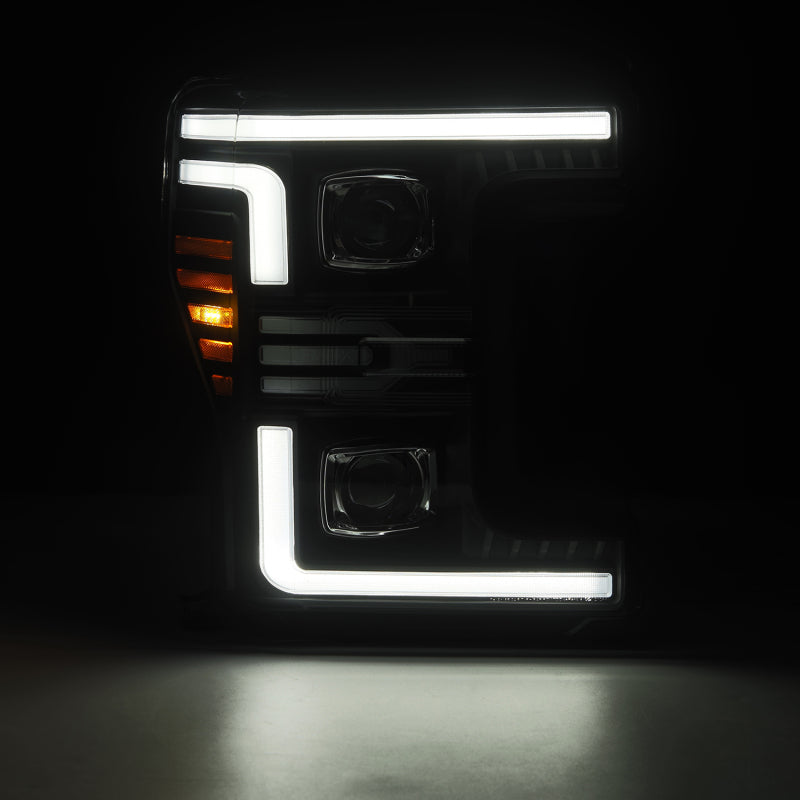 AlphaRex 17-19 Ford F-250/350/450/550 Super Duty LUXX-Series LED Proj Headlights Alpha-Blk SS/SBDRL 880322 880322 User 1