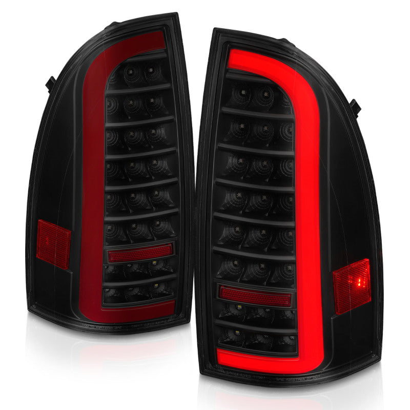 ANZO 05-15 Toyota Tacoma Full LED Tail Lights w/Light Bar Sequential Black Housing Smoke Lens 311428 311428 Photo - Unmounted