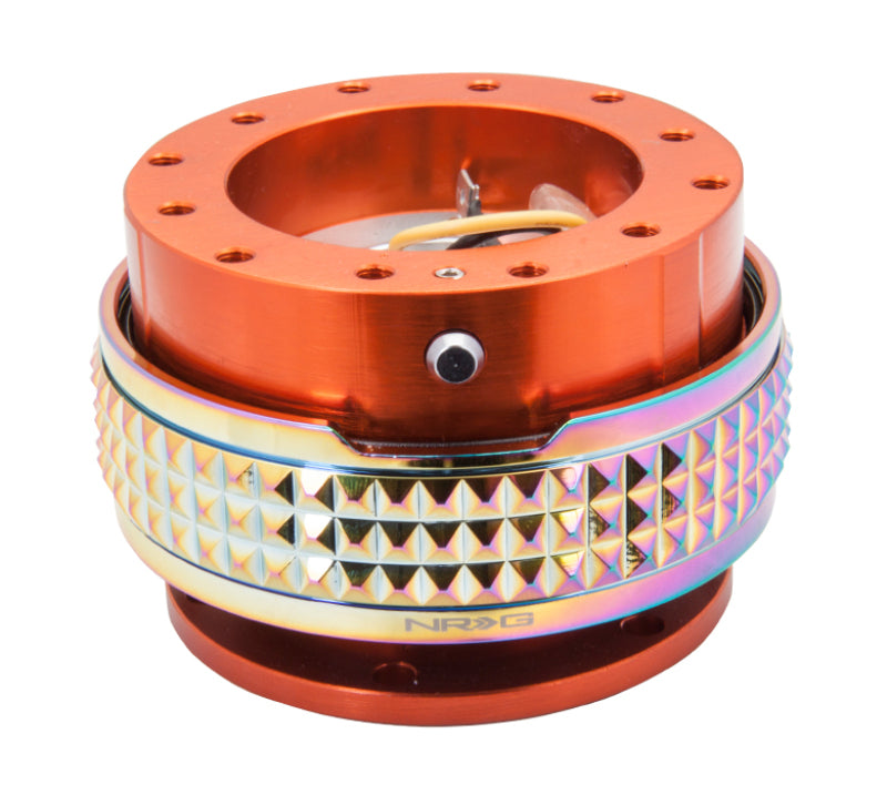 NRG Quick Release Kit - Pyramid Edition - Orange Body / Neochrome Pyramid Ring SRK-210OR/MC SRK-210OR/MC Photo - Primary