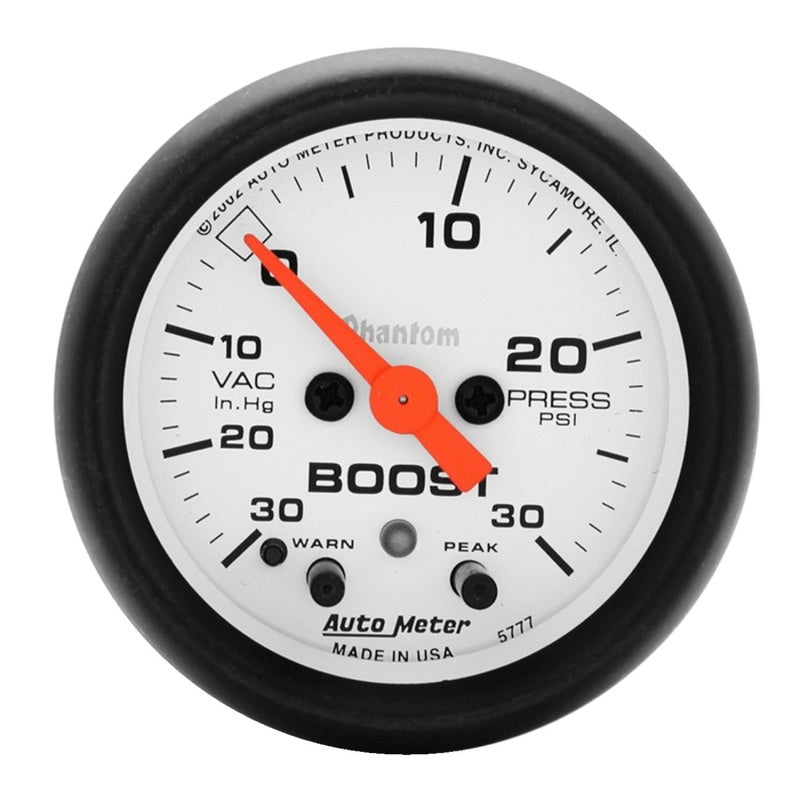 Autometer Phantom Series; Boost/Vacuum Gauge; Electric, Digi 5777 Photo - Primary