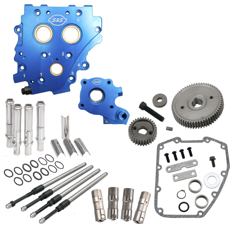 S&S Cycle 2006 Dyna/2007+ BT Gear Drive Cam Chest Kit w/o Cam - Chrome Pushrod Tubes 310-1269 310-1269 User 1
