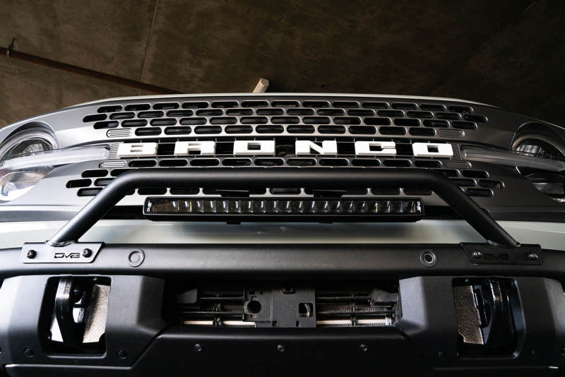 DV8 Offroad 2021-2022 Ford Bronco (Not For Factory Plastic Bumper) Factory Bumper Bull Bar - Black LBBR-06 LBBR-06 Photo - Close Up