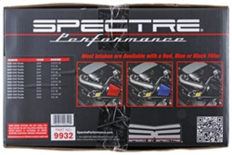 Spectre 03-08 Dodge RAM 1500/2500 V8-4.7/5.7L F/I Air Intake Kit - Clear Anodized w/Red Filter 9932 9932 Photo - in package